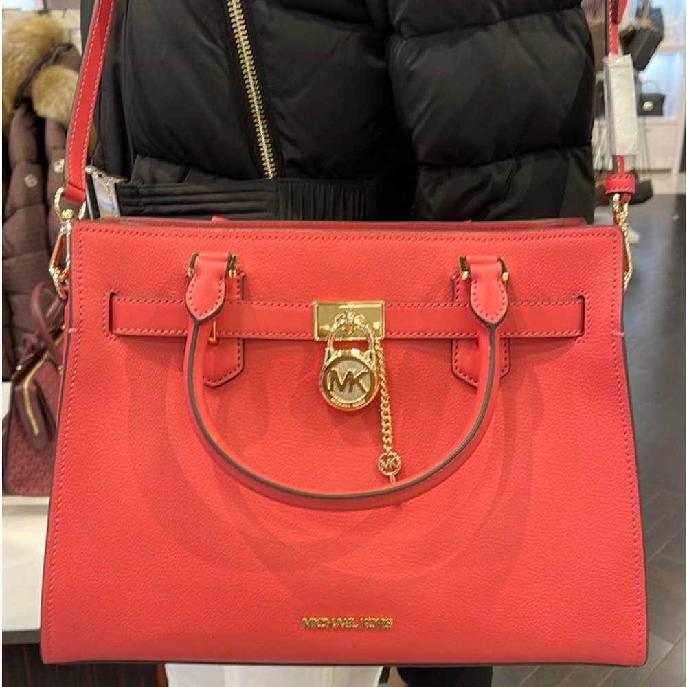 MICHAEL KORS HAMILTON MEDIUM SATCHEL COLOR: LIGHT BERRY SHERBET NWT - Picture 3 of 14